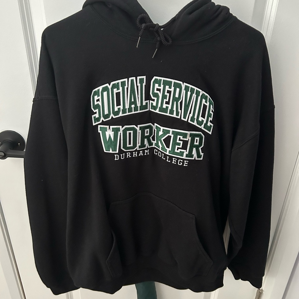 Black Durham College Social Service Worker Hoodie